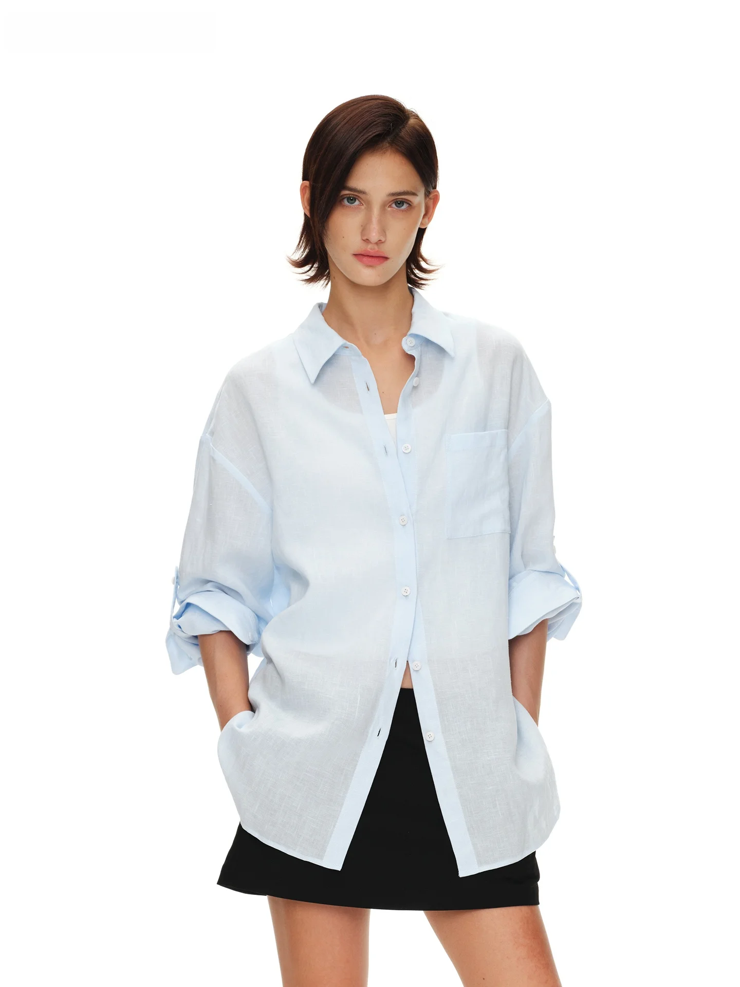 

Женская рубашка из лиоцелла Lenzing без ограничений по движению, с защитой от солнца, для повседневной носки, свободного кроя, с длинным рукавом, дышащая, приятная для кожи