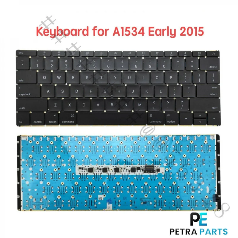 SSAA+US Layout Laptop Keyboard For MacBook 12‑inch Retina A1534 2015 MF855L/A MF865L/A Built‑in Replacement Part