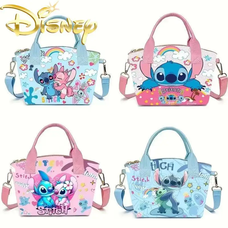 

Disney Stitch New Children's Shoulder Bag Cartoon Cute Children's Shoulder Messenger Bag PU Fashion Mini Casual Children's Bag