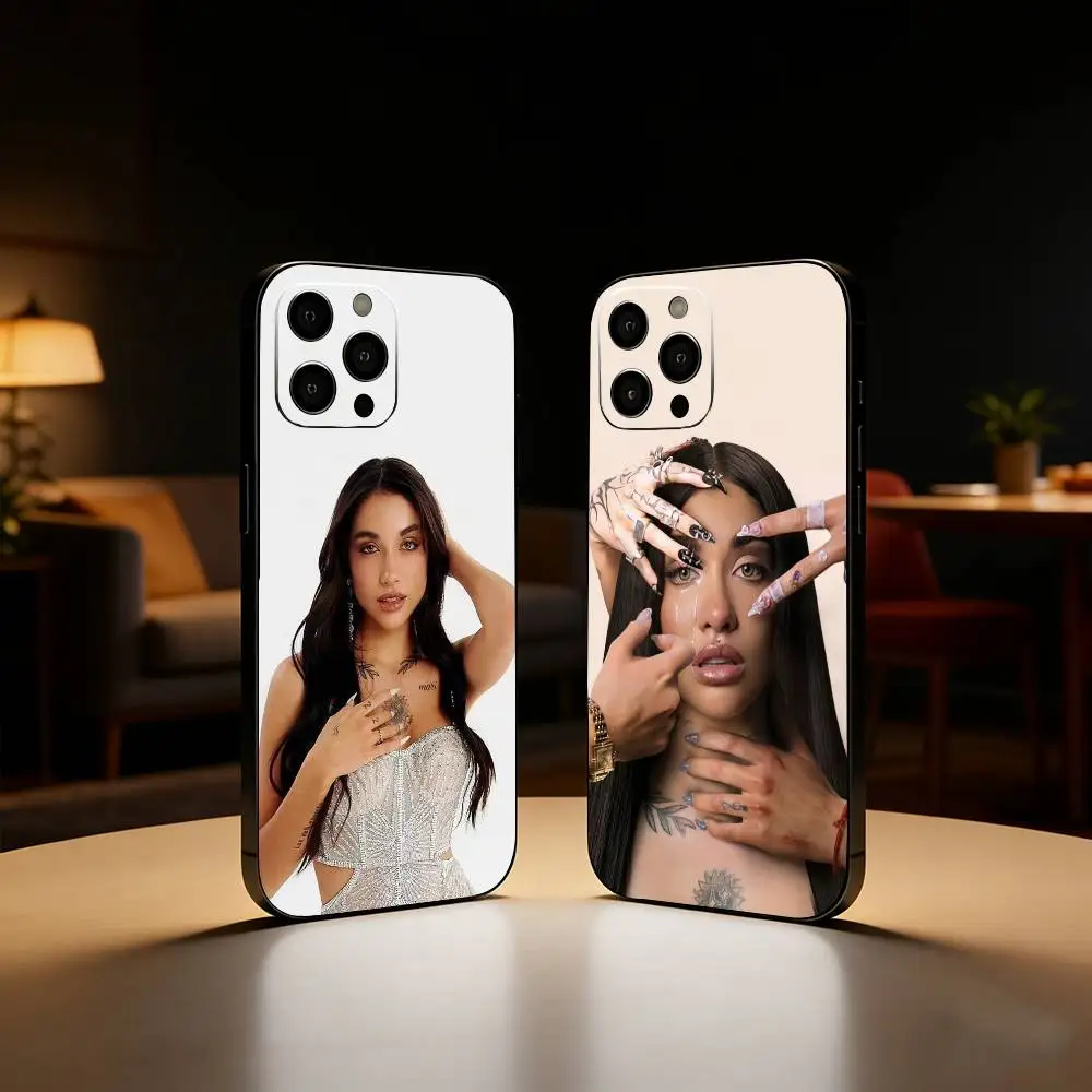 

Singer Maria B-Becerra Phone Case For iPhone17,16,15,14,13,12 Plus,Max Soft Silicone Black Cover