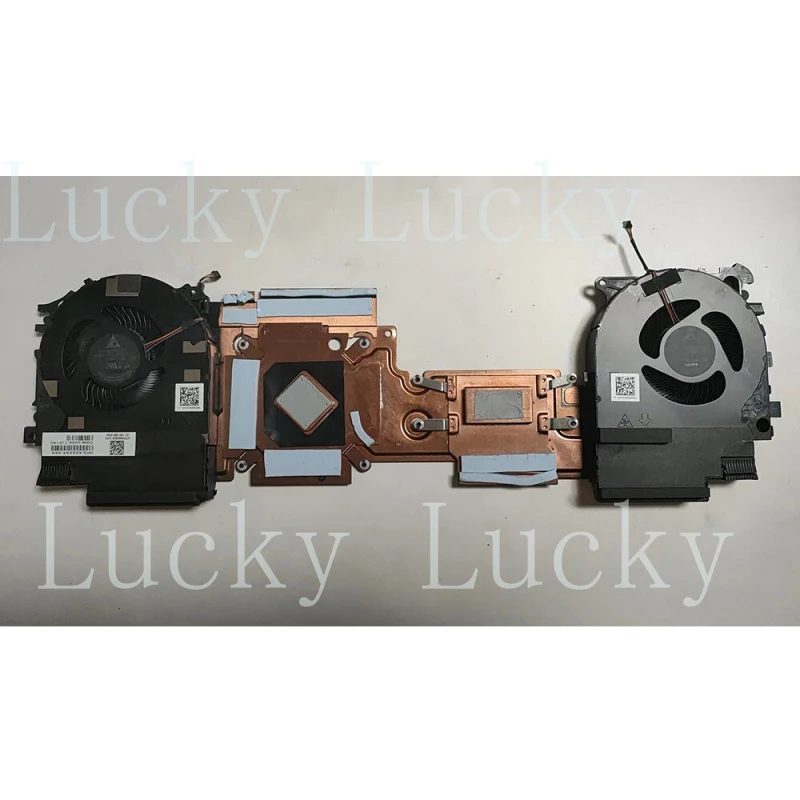 f AT2YG002DA0 Cooler para HP ZBook Fury 15 G7 Ventilador de Resfriamento para CPU e GPU AMD com Dissipador de Calor