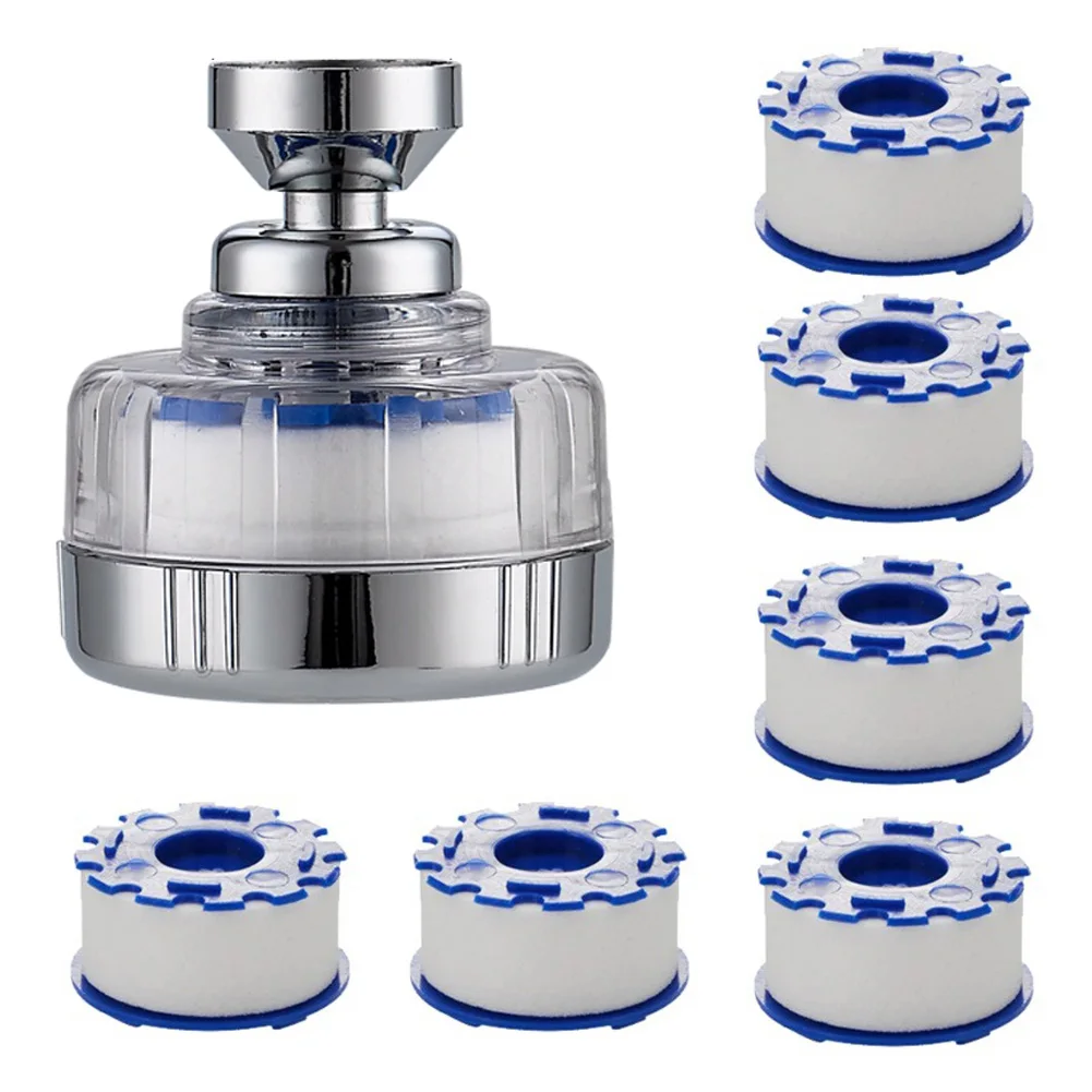 

Фильтр для крана с вращающейся на 360 градусов насадкой-распылителем и 6 фильтрами из полипропиленового хлопка для эффективной очистки и легкого контроля