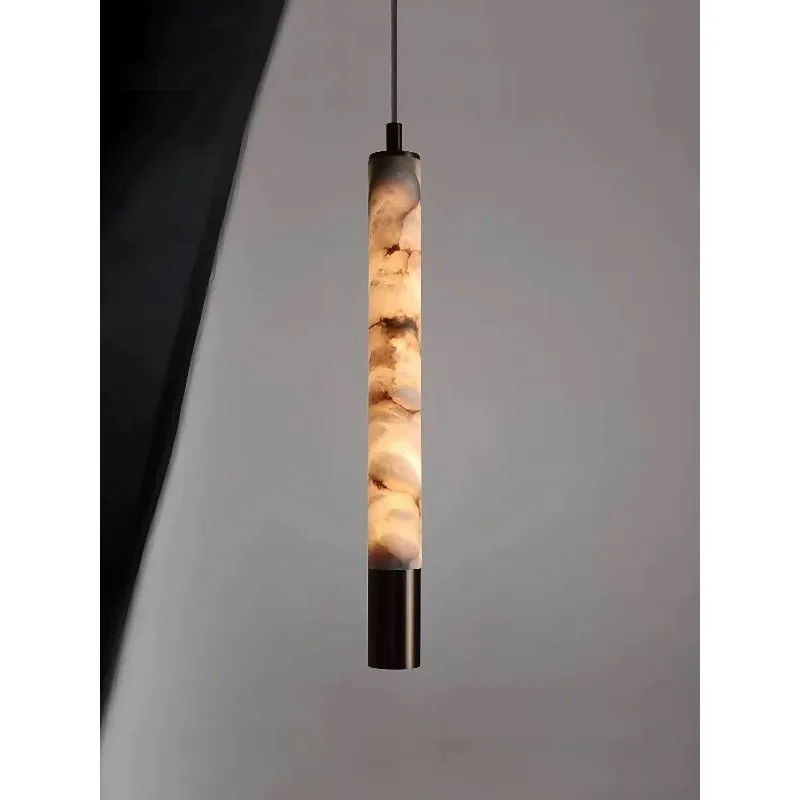 

Natural marble chandelier, modern bedroom bedside bar small chandelier