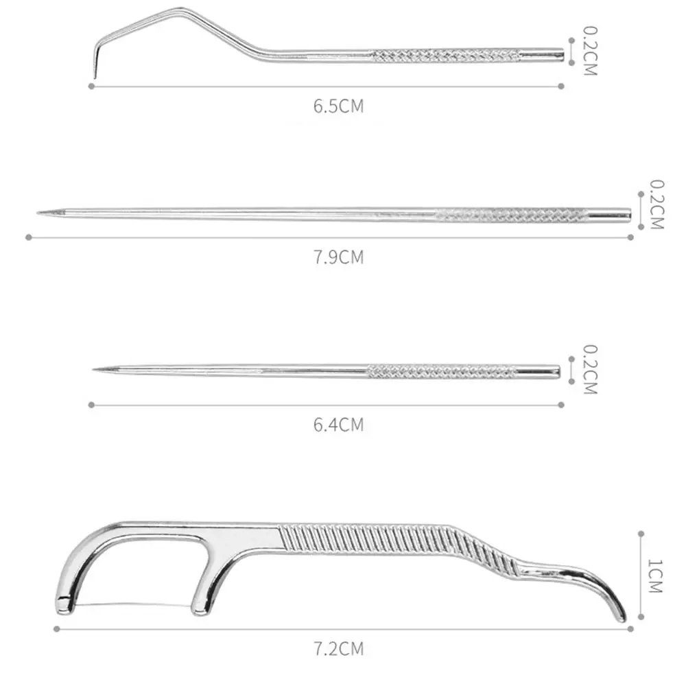 Zorg Tanden Schoner Afdichting Opbergdoos Tand Flosser Tandenstoker Pocket Set Sleutelhanger Houder Tand Pick Rvs Tandenstoker Set