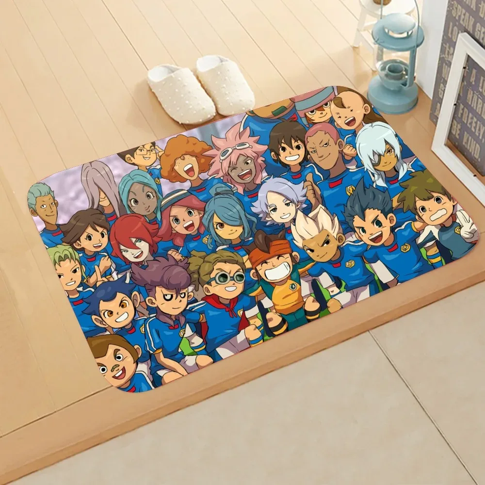 I-Inazuma E-Eleven Floor Mat Graphic Printed Flannel Doormats for Bathroom Kitchen Entrance Carpet Home Decor