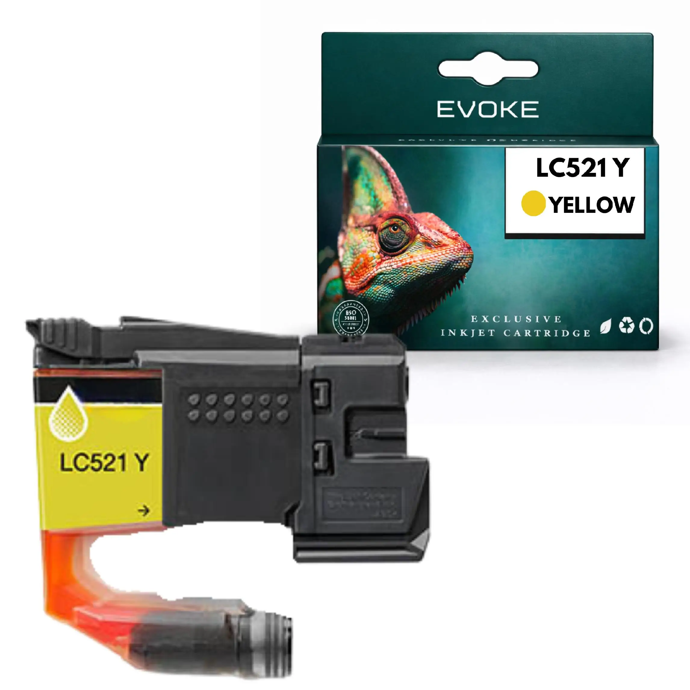 Evoke Compatibele Inkt voor Brother Lc521 Lc-521Y Lc521Y Geel Dcp-J1260W Dcp-J1310Dw Dcp-J1360Dw