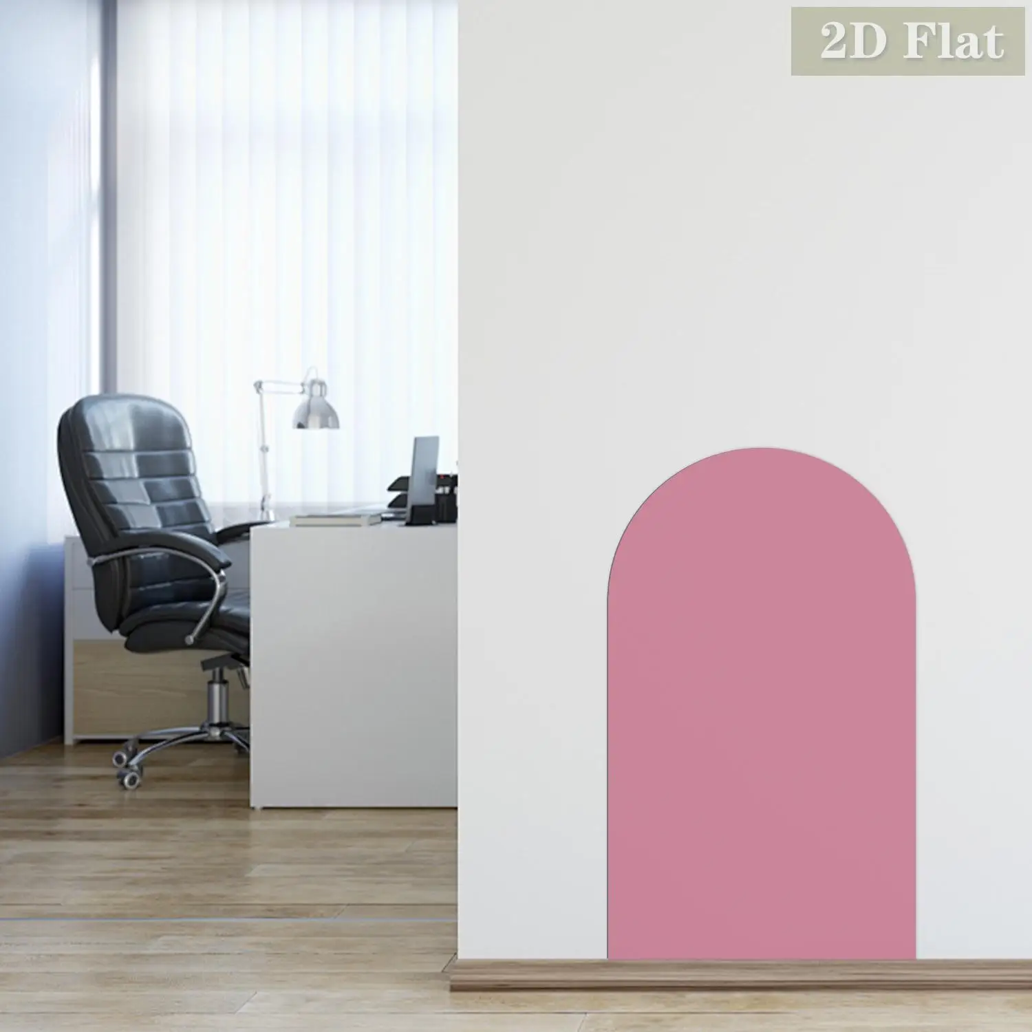 1 шт. самоклеящаяся, легко снимается, многоразовая декоративная магнитная наклейка на стену в форме арки, розовая современная наклейка