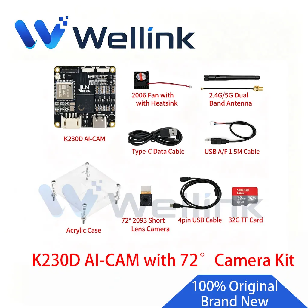 New Original Canmv K230D AI-CAM Development Board C908 RISC-V Motherboard For Intelligence Robot Vision Recognition CameraModule