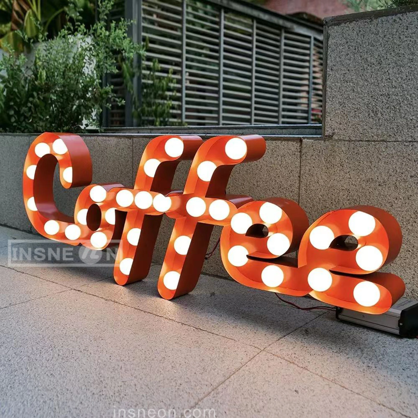 Lámpara LED con letras 3D para alfabeto, 26 letras en inglés, marquesina, letras para el hogar, boda, decoración de pared interior y exterior, luces nocturnas