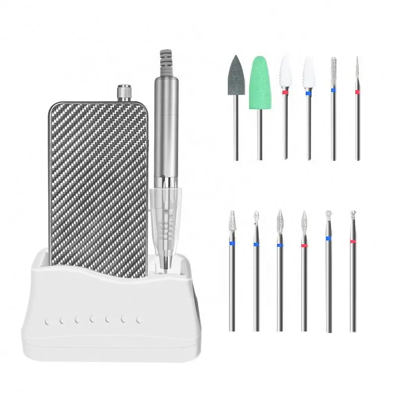Hot-selling modern electric polisher with 12-piece drill rechargeable nail drill