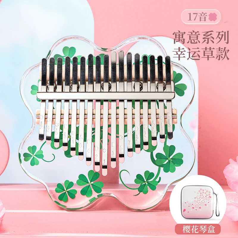 Acrylic Kalimba Thumb Piano, Cute Crystal Keyboard, Musical Instrument, Finger Piano, Mini Instruments, Nice Gifts, 17, 21 Keys