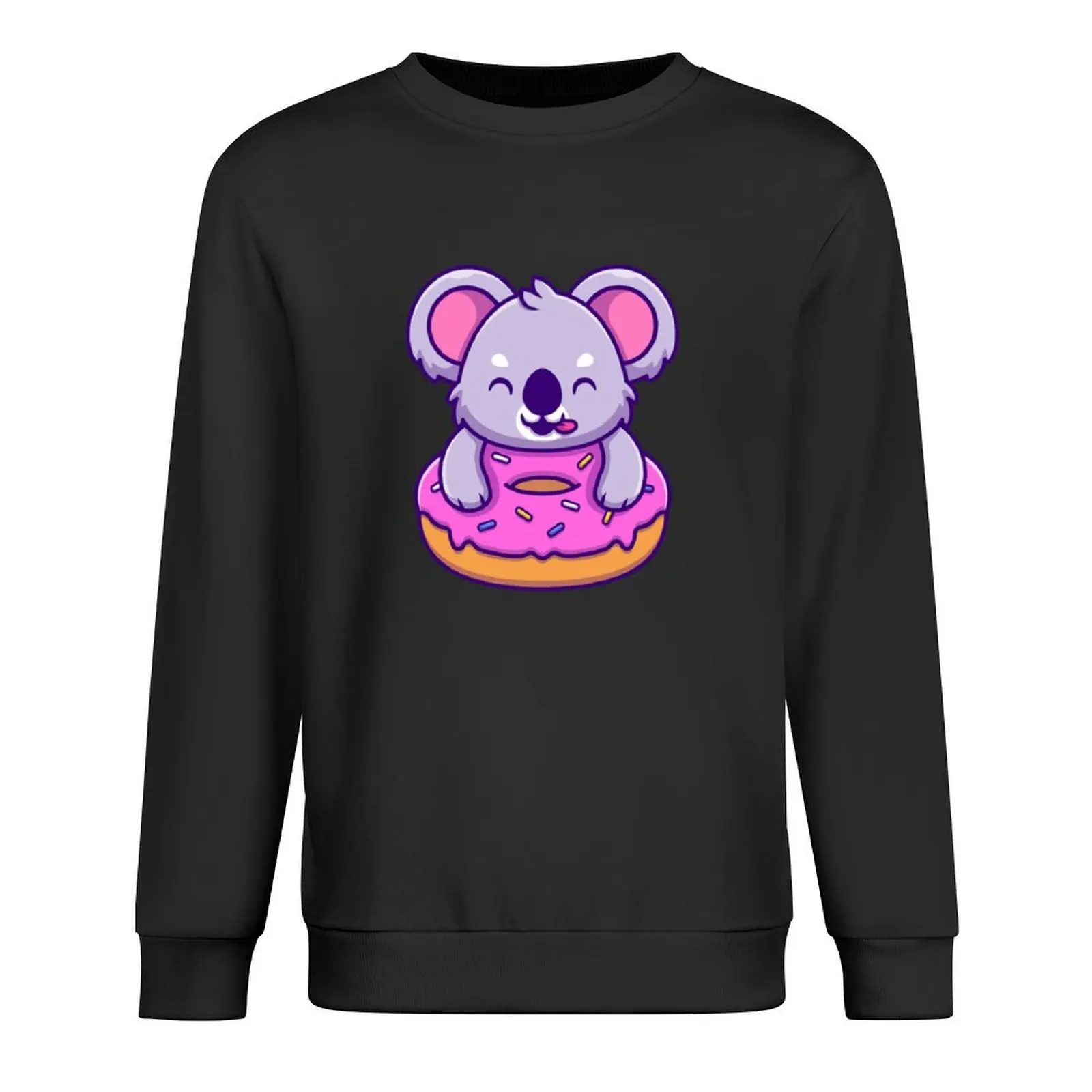 

Cute Koala Eating Donut Pullover anime clothing male clothes men clothing mens designer clothes anime sweatshirt