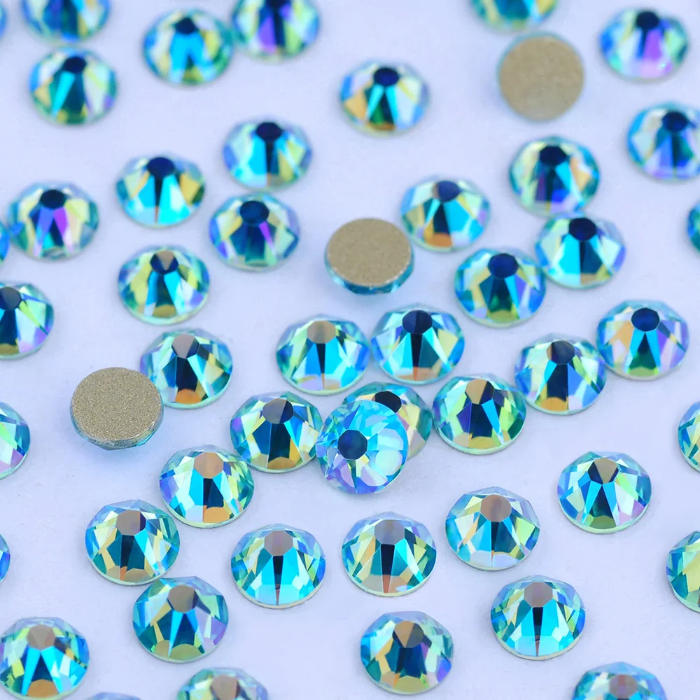 PUBRILEX 8 große, 8 kleine, 1440 Stück Flache Rückseite Strasssteine, Nicht-Hotfix, Flache Steine für DIY Nagelkunst, Kleidungsstücke und Dekorationen – Detail 2