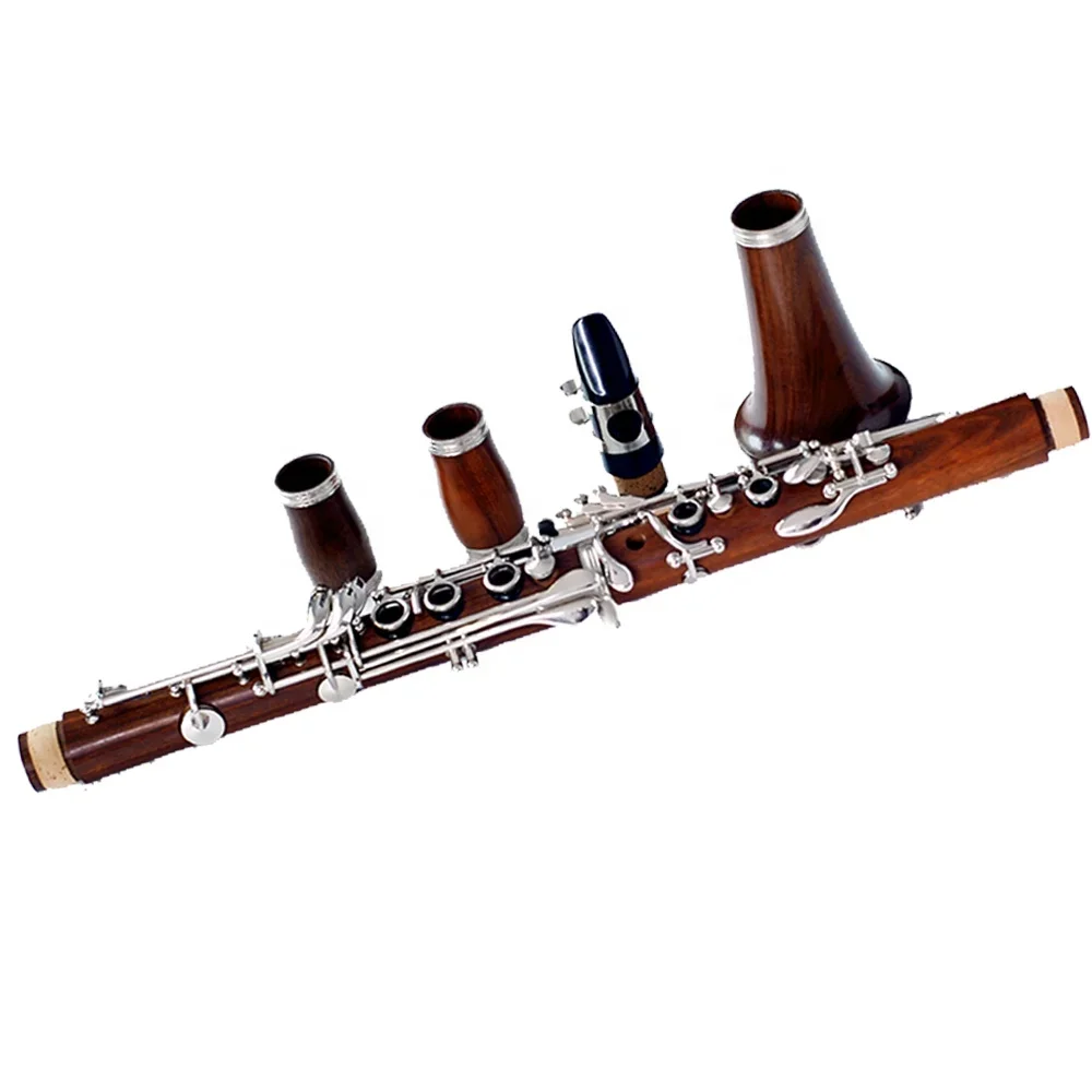 

Best selling pure wood clarinet rosewood body nickel-plated Bb- clarinet