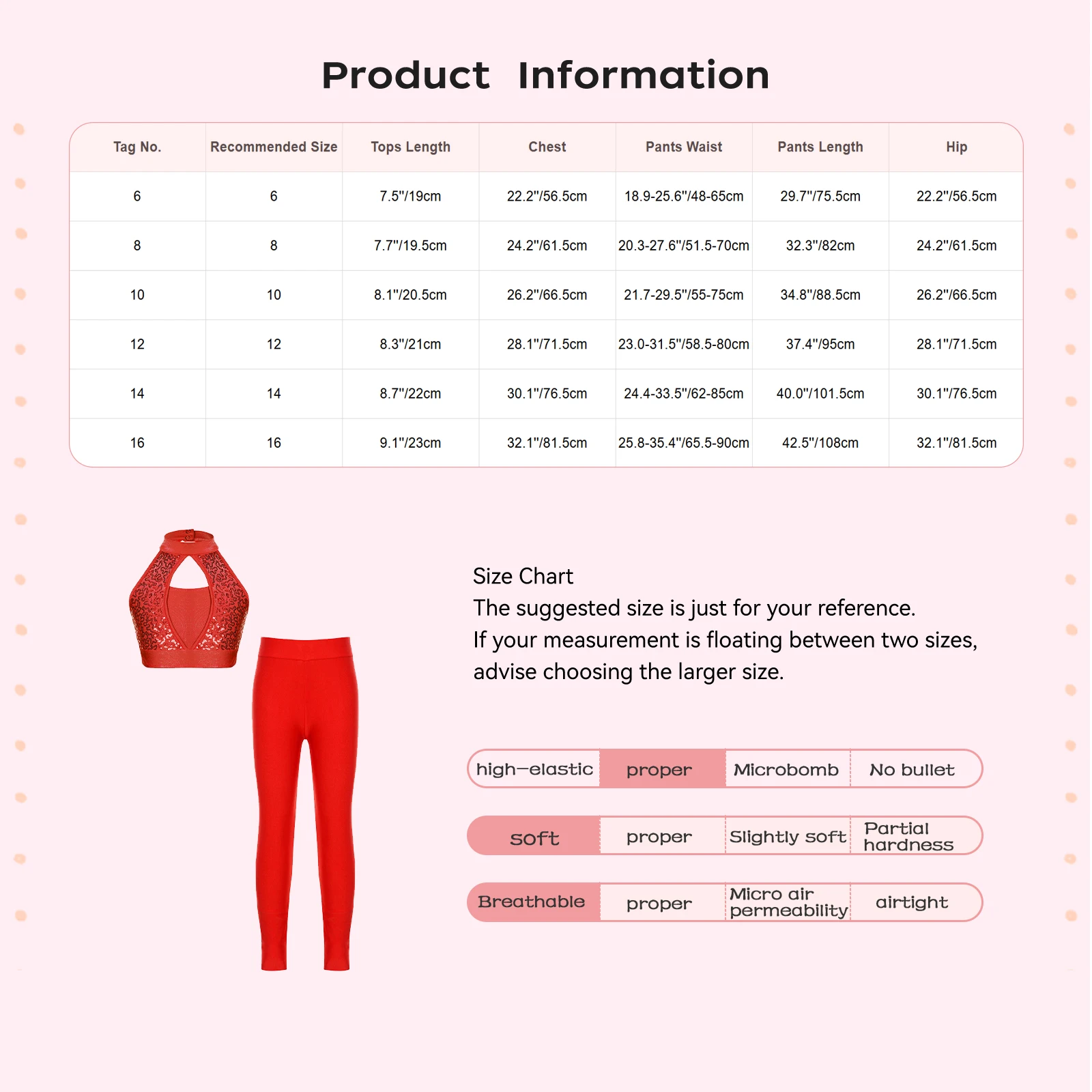 Girls Dance Outfit Sequin Crop Top & Elastic Pants Set Hollow Front Keyhole Back Ballet Gymnastics Figure Skating Dance Costume