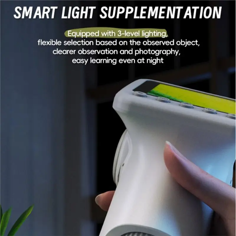 M11K-Handheld Microscope 1600X 2-Inch Screen Mini Portable Electron Children' S Magnifier Lens Supports Photo Functionality