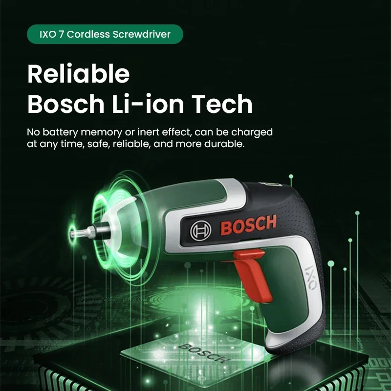 Bosch Cordless Electric Screwdriver IXO7 USB Rechargeable Mini Electric Drill Screw Driver Portable Compact Power Tool