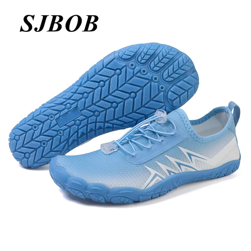 

Blue Barefoot Shoes Couple Soft-Soled Quick-Drying Aquatic Sneaker Male Lightweight Breathable Beach Shoes For Men Diving Shoes