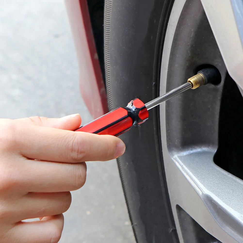 

6pcs Valve Stem Core Removal Tool 45 Steel Pp Durable Tire Repair Puller For Car Tire Maintenance Auto Repair Tools
