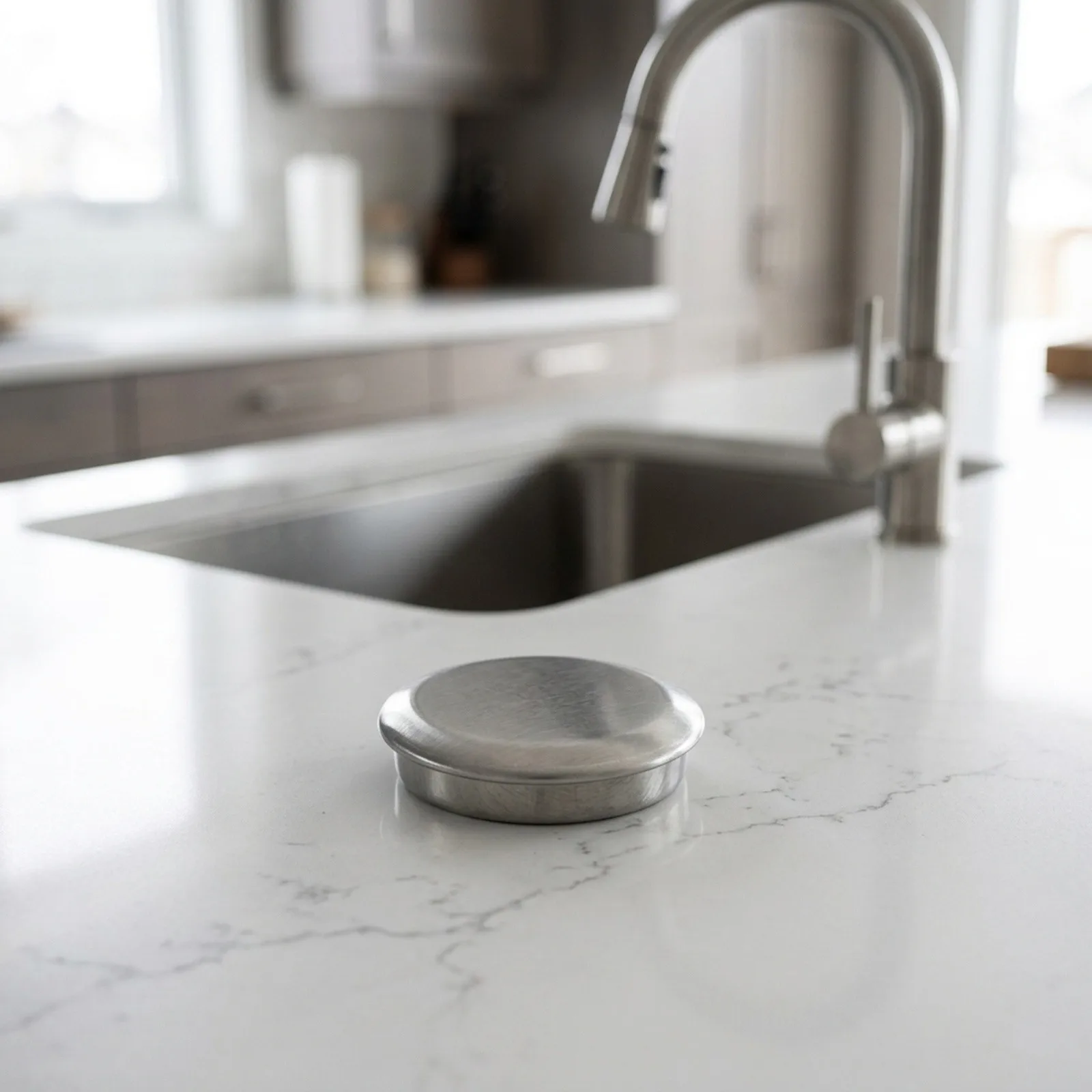 Stainless Steel Sink Cover for Kitchen Wash Basin Bathroom Bathtub Drain Hole Concealment and Functional Finish
