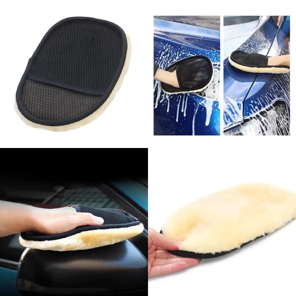 

652F Car Wash Mitts Microfiber Wash Mitts Wash Sponge Wash Glove LintFree Scratch Double-sided Car Cleaning Mitts