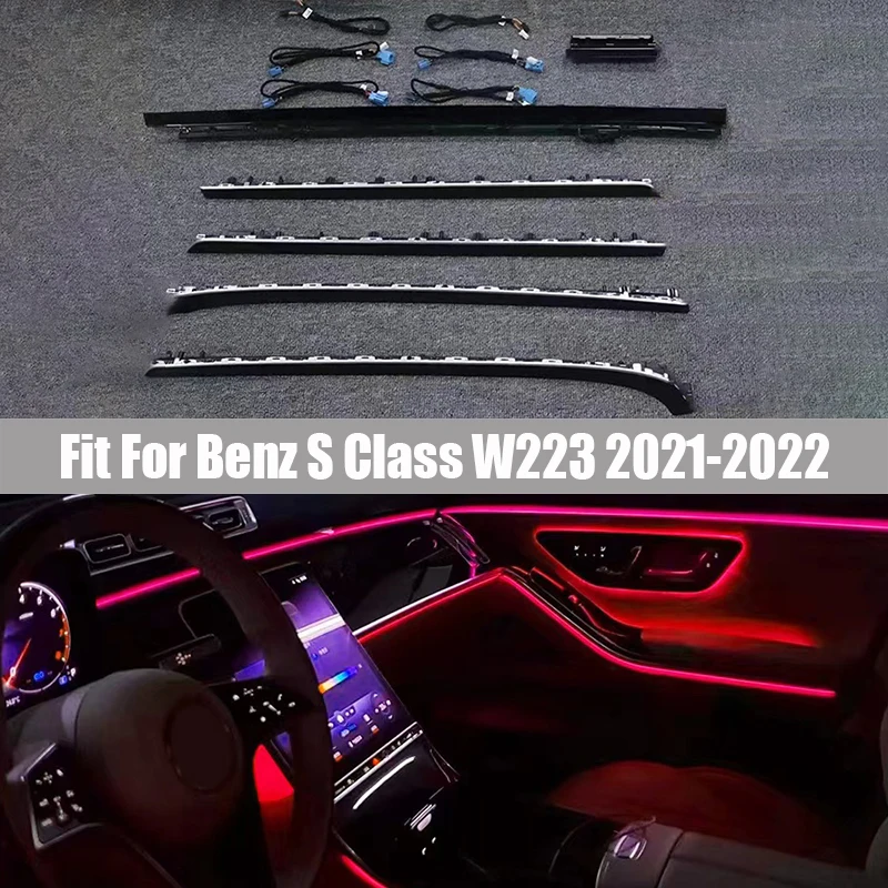 

Для Mercedes Benz S-Class W223 2021-2022, 64 цвета, красочный, активный, окружающей среды, без программирования и синхронного изменения цвета