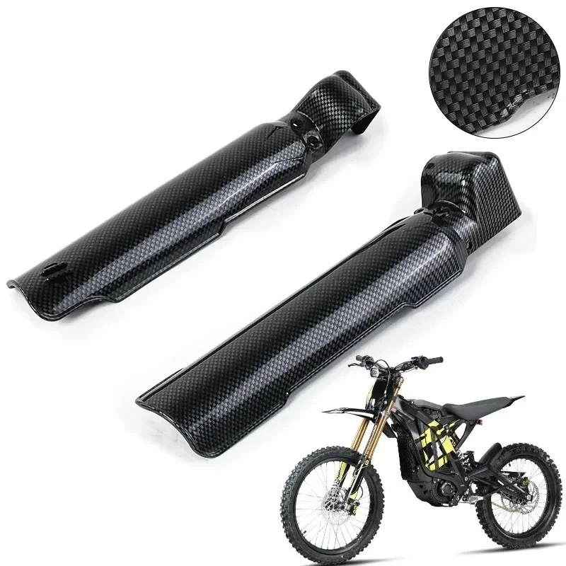 

For Surron Light Bee S/X Carbon Fiber Fork Protection Cover Shock Absorber Guard KKE Part Water Transfer Surface Motorcycles