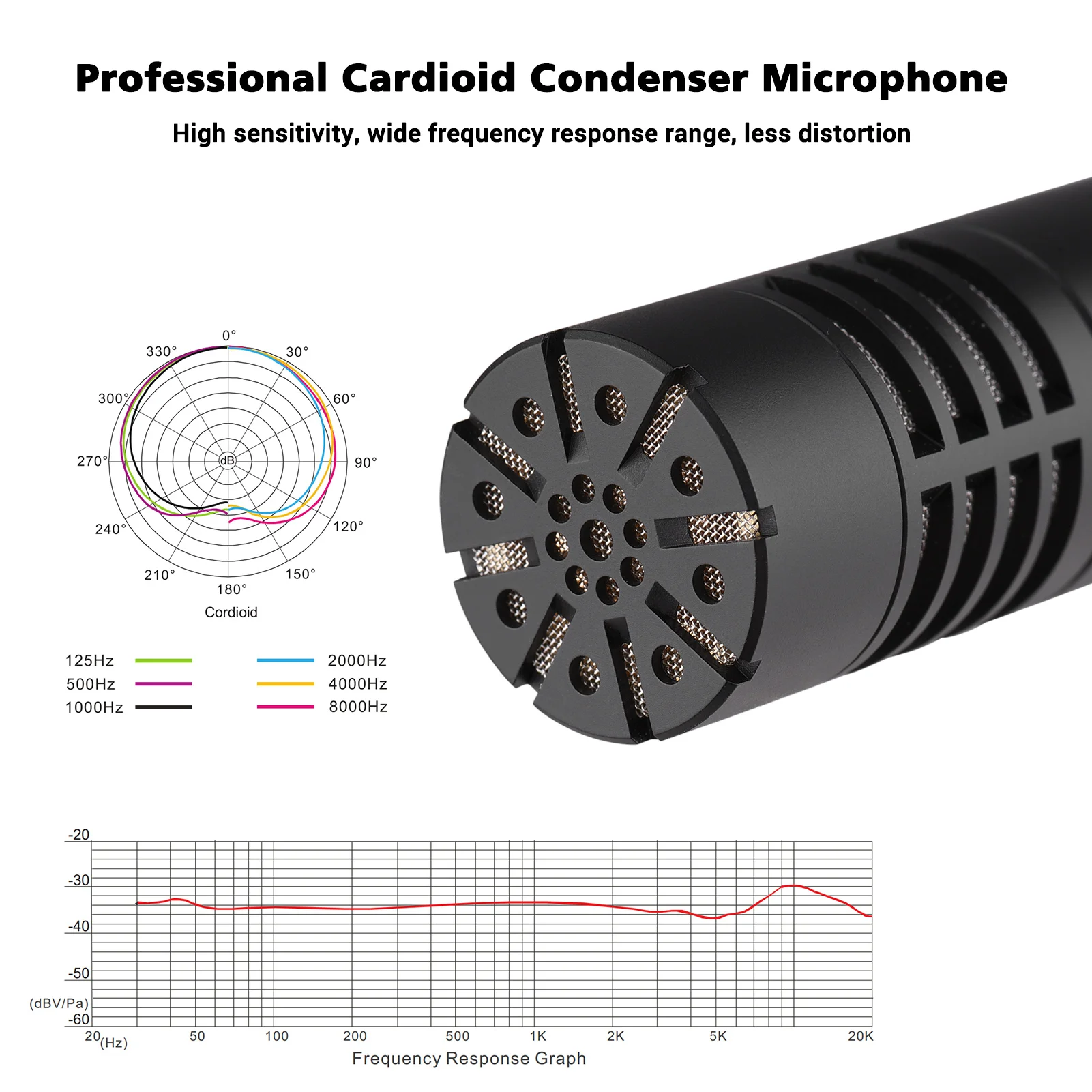 High Sound Source Instrument Recording TAKSTAR CM-63 Professional Diaphragm Condenser Microphone Moisture Resistant XLR