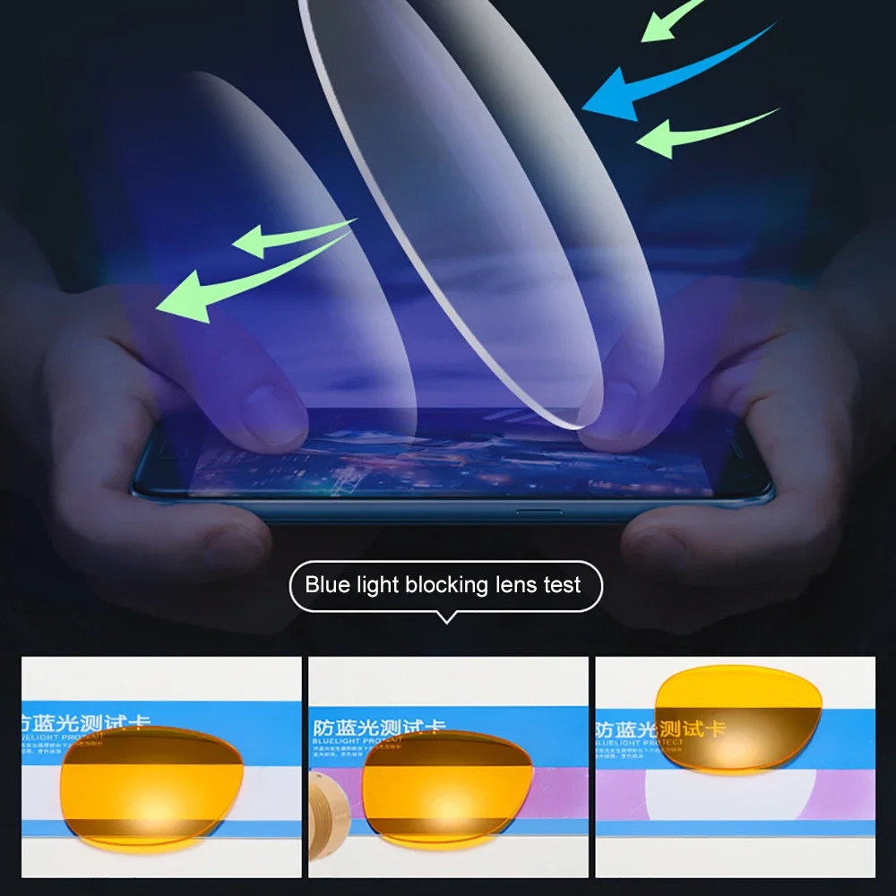 VIVIBEE Rectangle Black Blue Light Blocking Glasses Men Gaming Anti Bluelight Women Orange Night Vision Computer Eyeglasses