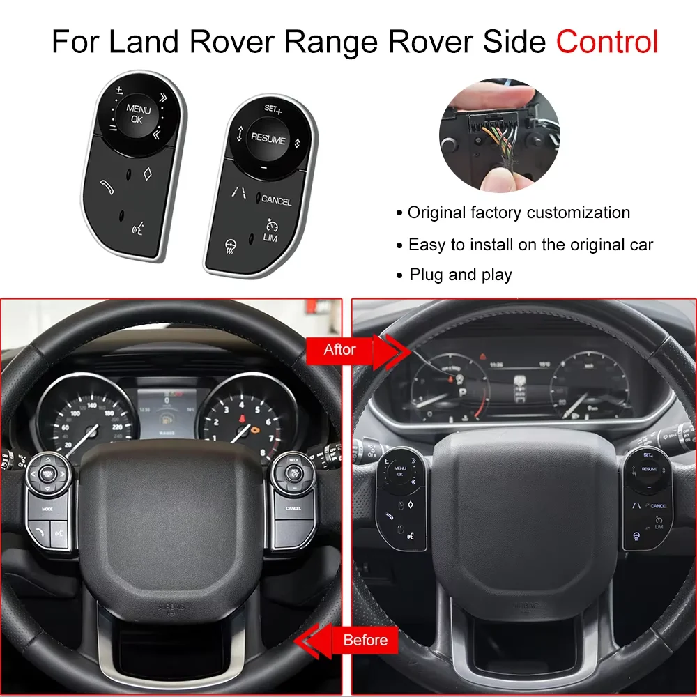 Steering Wheel Control Buttons For Range Rover Vogue L405 2013-2017 Range Rover Sport L494 2014-2017 Discovery 5 LR5 2017-2021