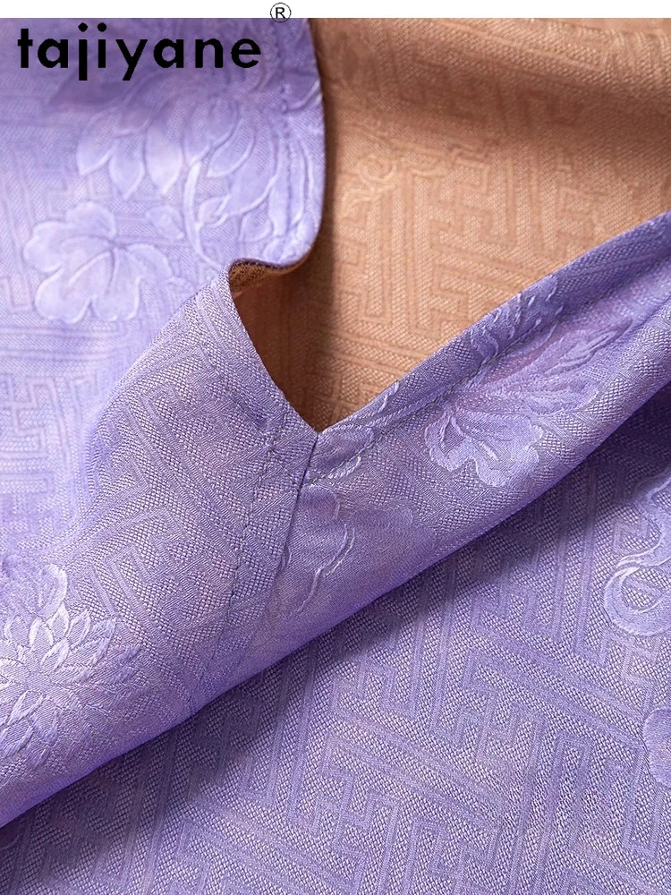 TAJIYANE 100% vera seta di gelso abiti lunghi donna estate 2025 gilet reversibile abito da festa abiti da donna vestiti плаokubе жletiе