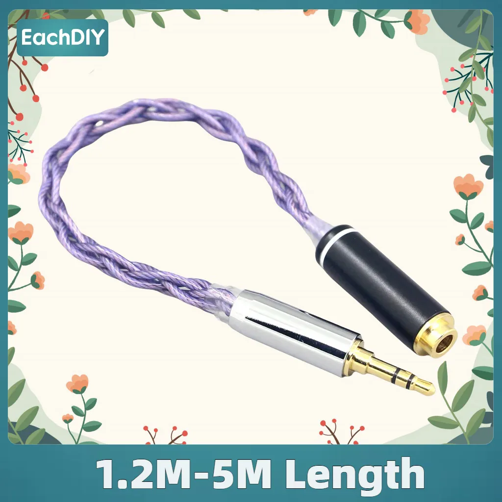 

Type2 1.8mm Headphone Cable For 3.5mm xlr 6.5 2.5mm male 4.4mm Male to 4.4mm female Ifi Zen DAC 140 cores litz 7N OCC 7905