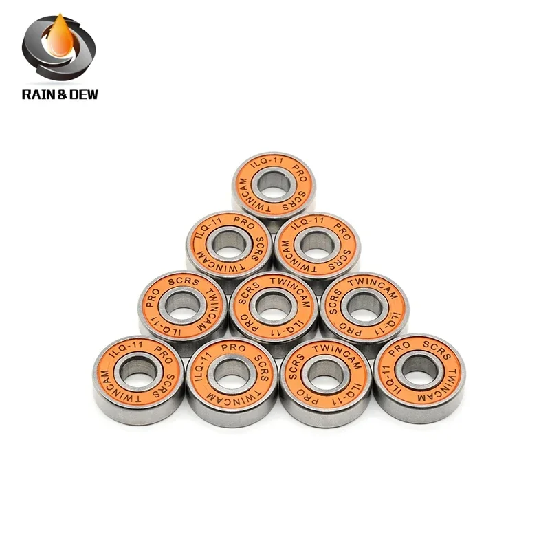 8PCS 608-2RS ILQ-11 8x22x7 mm Orange Skateboard Bearing For Roller Skates 608-2rs  Inline Skate Bearing