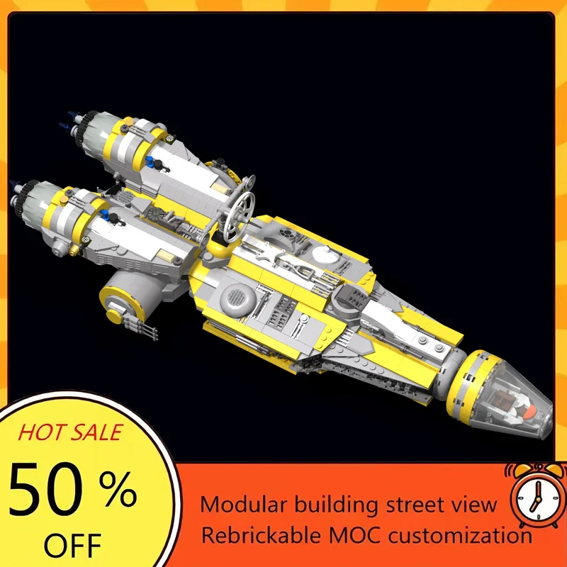 

Набор для сборки модели космического корабля YZ-775 из 1230 деталей, популярный по мотивам фильмов о космических войнах, модульный конструктор, технологичный подарок, игрушка для детей на праздники