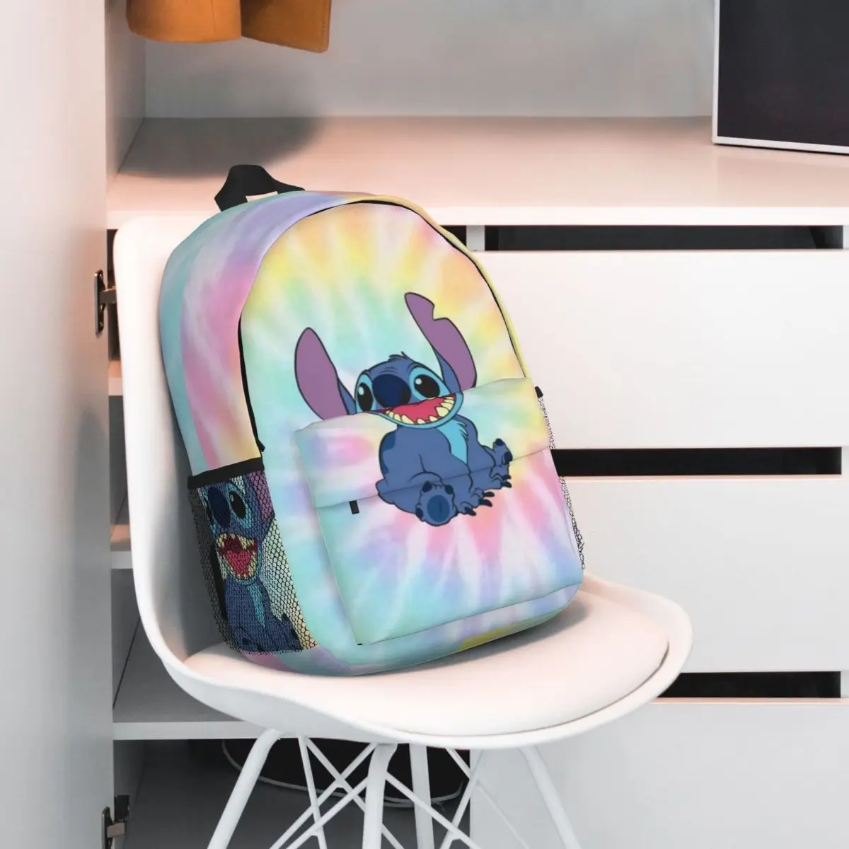 Disney Stitch Compact 15-Inch Backpack - Stylish Lightweight Bag Perfect for Students and Commuters