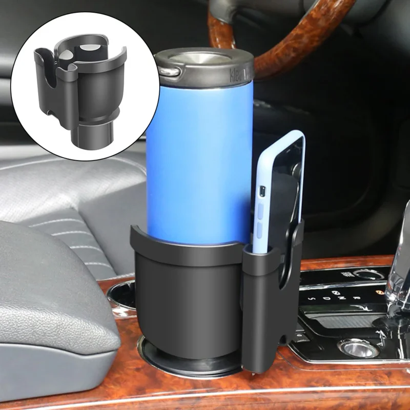 

Car Cup Holder Expander Adapter With Phone Holder 2 In 1 Adjustable Cup Holder Interior Accessories