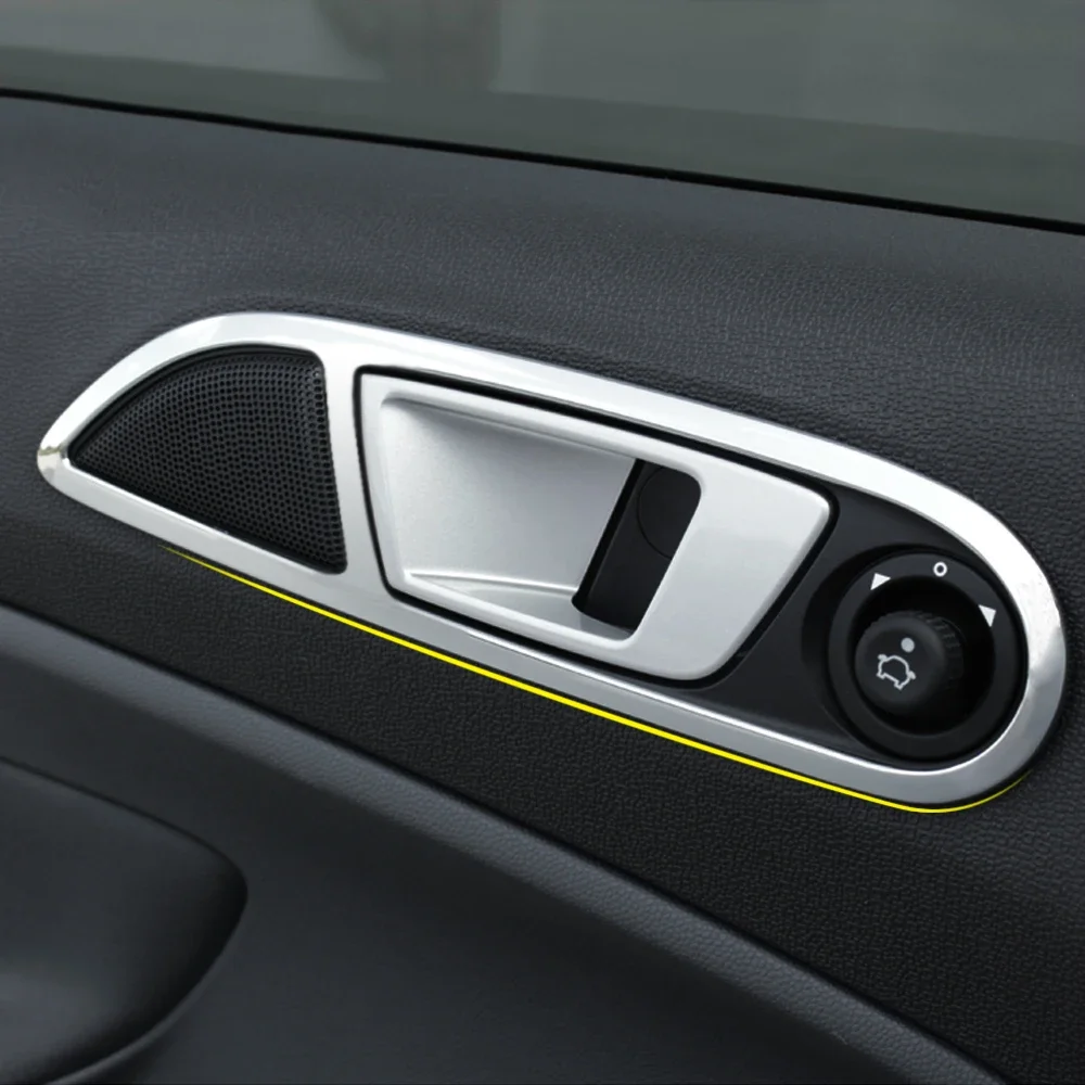 Car Styling Accessories for Ford Fiesta MK7 2009-2020 Ecosport 2012-2020 Interior Inner Door Handle Bowl Cover Trim Sticker