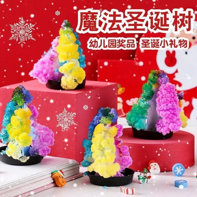 Magic Crystal Growing Paper Christmas Tree Water‑Activated Snowflake Desktop Xmas Ornament Festive Party Favor Holiday Gift