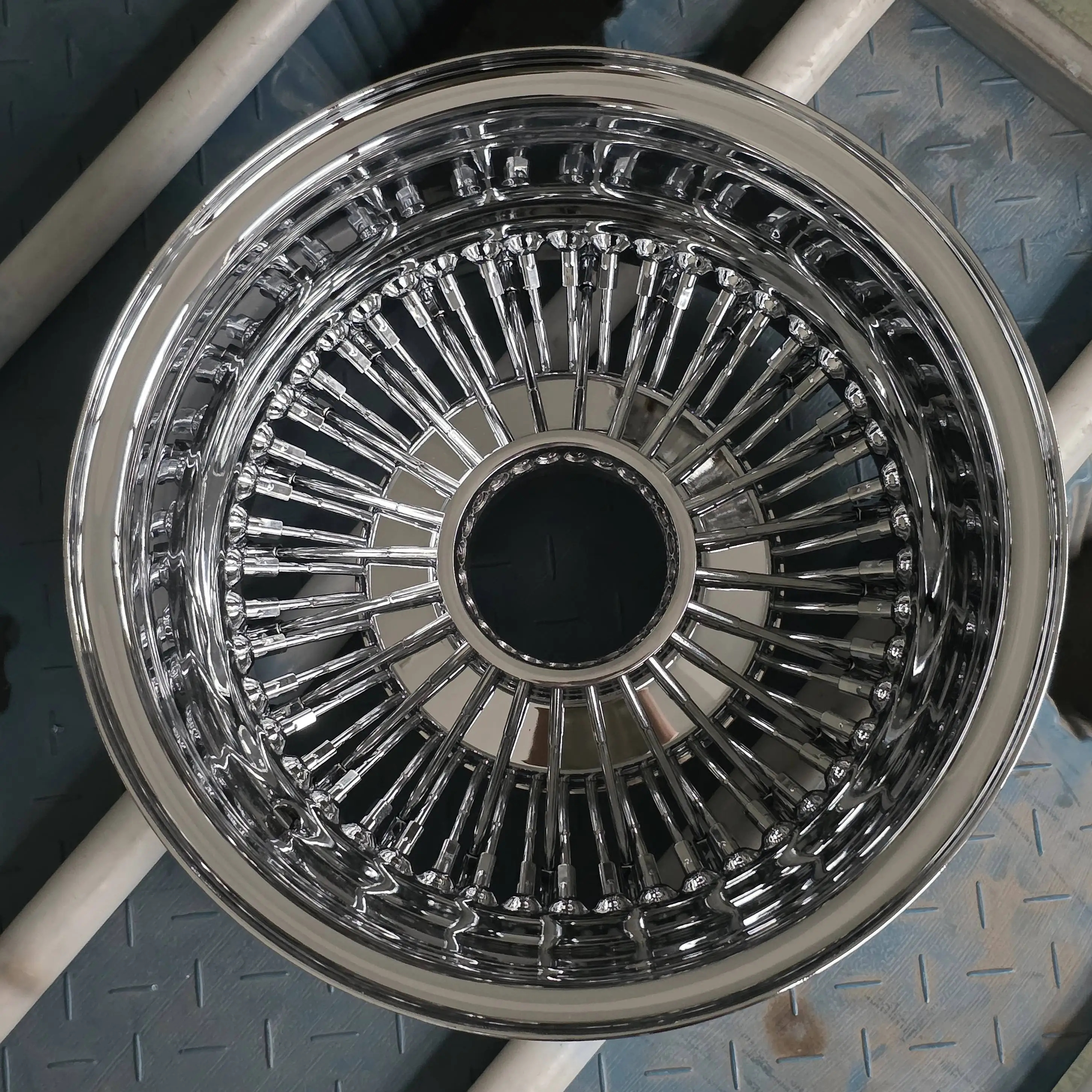 For Chrome Steel Wire Rim Knock Off 13x5.5 13x7 14x6 14x7 15x7 16 -21 22x8 24 Inches Centre Stainless Steel Spoke Wheel