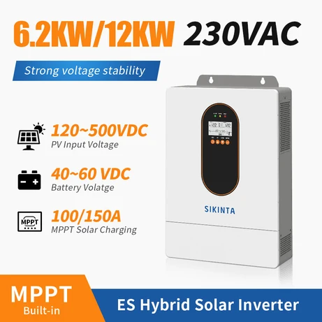 Hybrid Solar Inverter MPPT Energy Saving 6.2KW / 12KW Photovoltaic Inverter for Home Power System