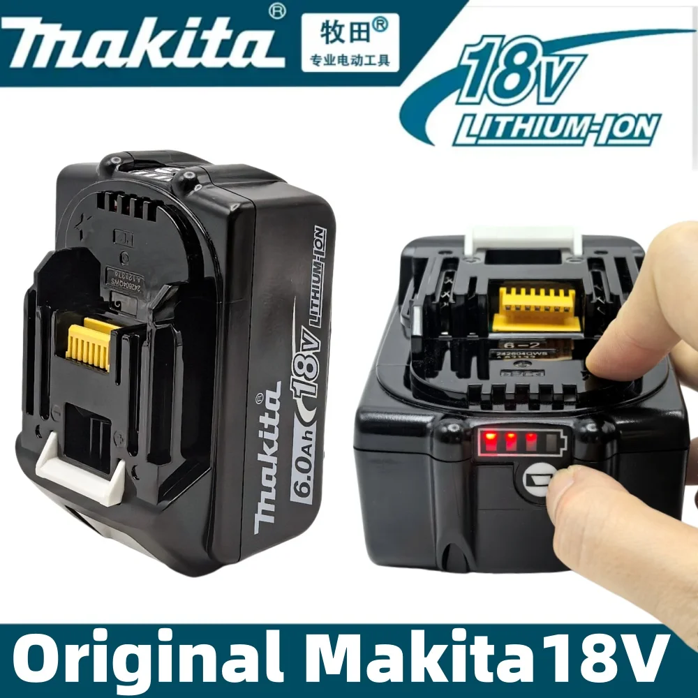 

Makita Original 18V Battery 6.0Ah 5Ah BL1830B BL1850B BL1850 BL1840 BL1860 BL1815 Compatible with DC18RC Fast Charging
