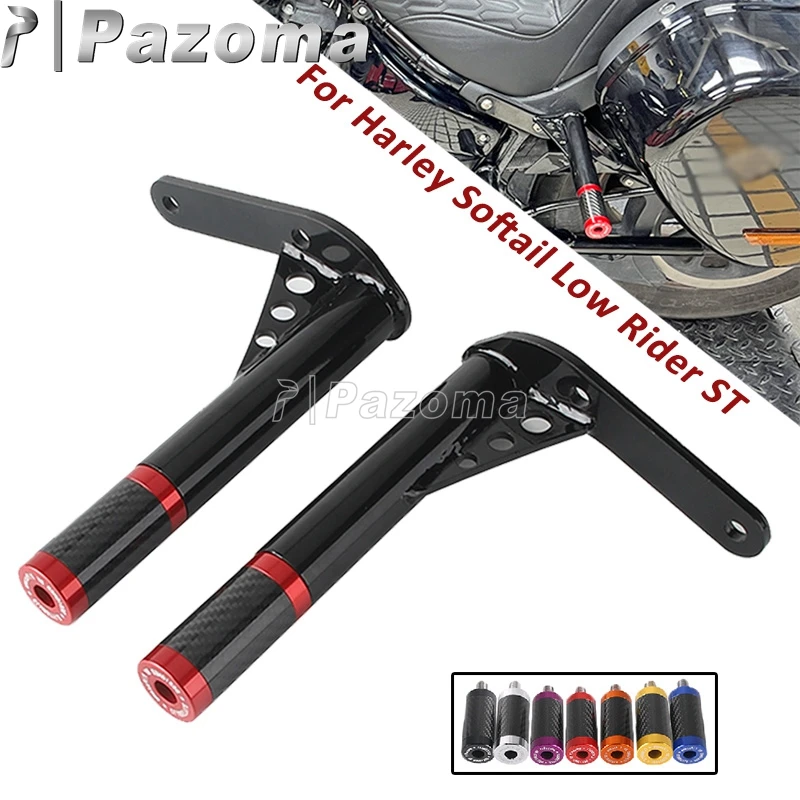 Motorfiets Zadeltas Crash Bar Voor Harley Softail Low Rider ST 117 FXLRST Voorste Motor Guard Falling Protector Aluminium 2022-24 - afbeelding 2