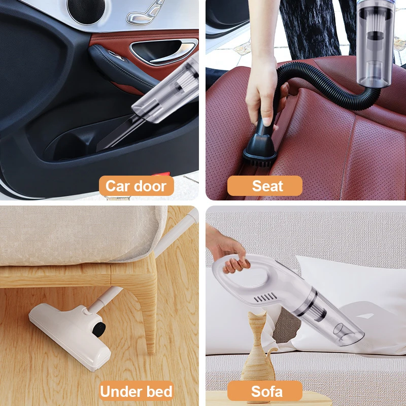 EAFC 12000PA Wireless Car Vacuum Cleaner Cordless Handheld Chargeable Auto Vacuum for Home & Car & Pet Mini Vacuum Cleaner