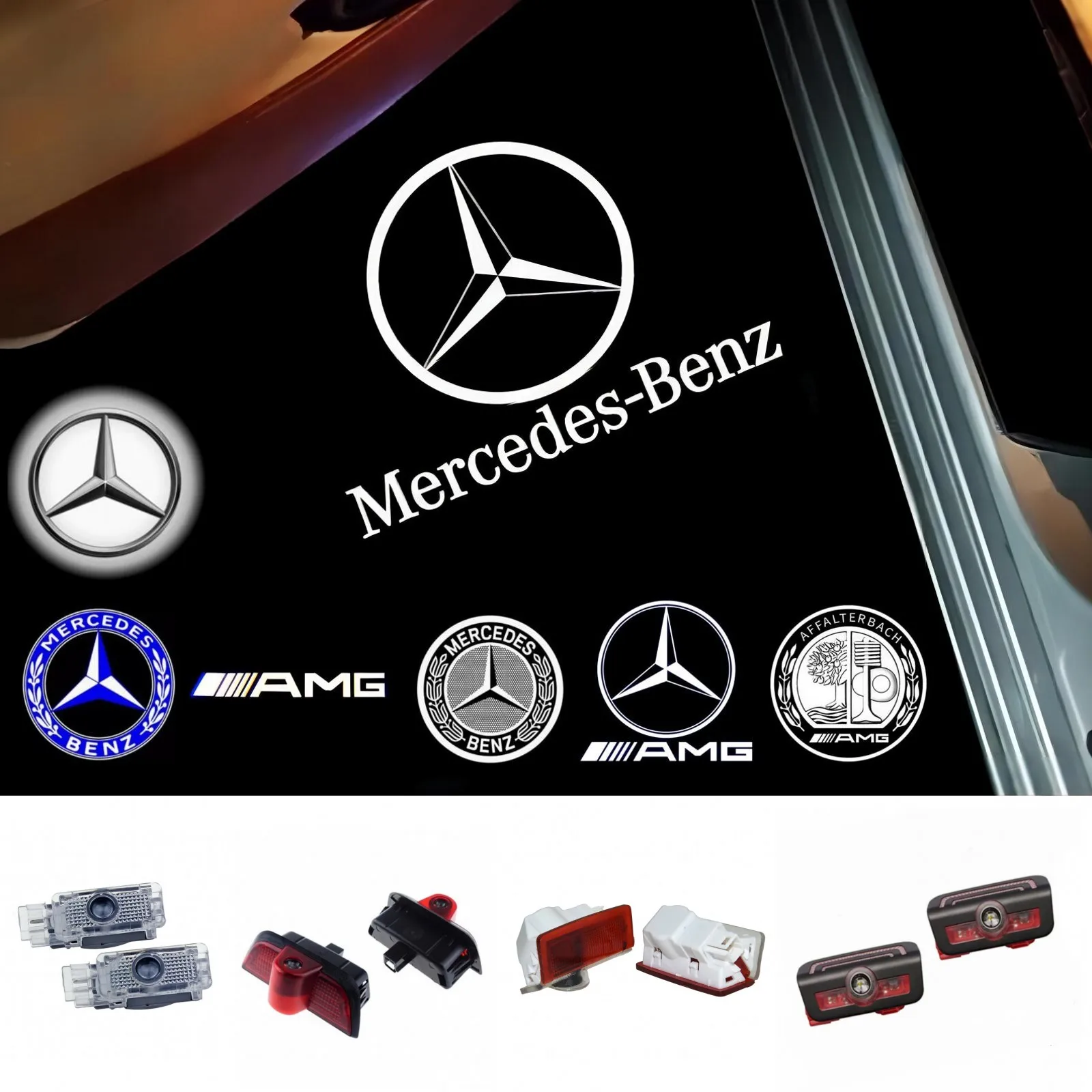 Samochodowe światła projektor do Logo drzwi dla Mercedes Benz Class C W205 W204 W203 C300 C260 C220 C200 C180 2001-2024 Accsesories