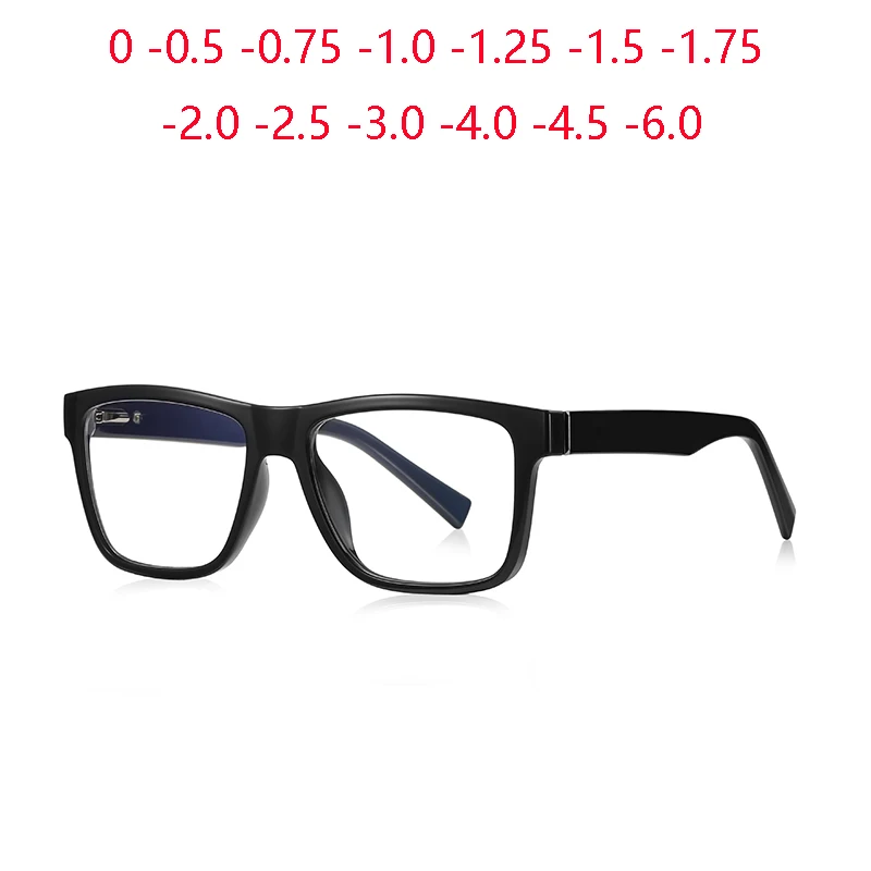 Anti Anti Blue Rays Student Prescription Glasses For The Nearsighted TR90 Anti-reflective Square Myopes Lunettes 0 -0.5 -0.75 To -6.0 - Aliexpress Deal