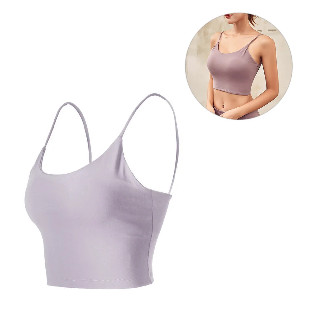 

Purple Woman Strap Sports Vest Underwear Breathable Yoga Suit Fitness Bra Running Sports S Yoga Suit Fitness Vest