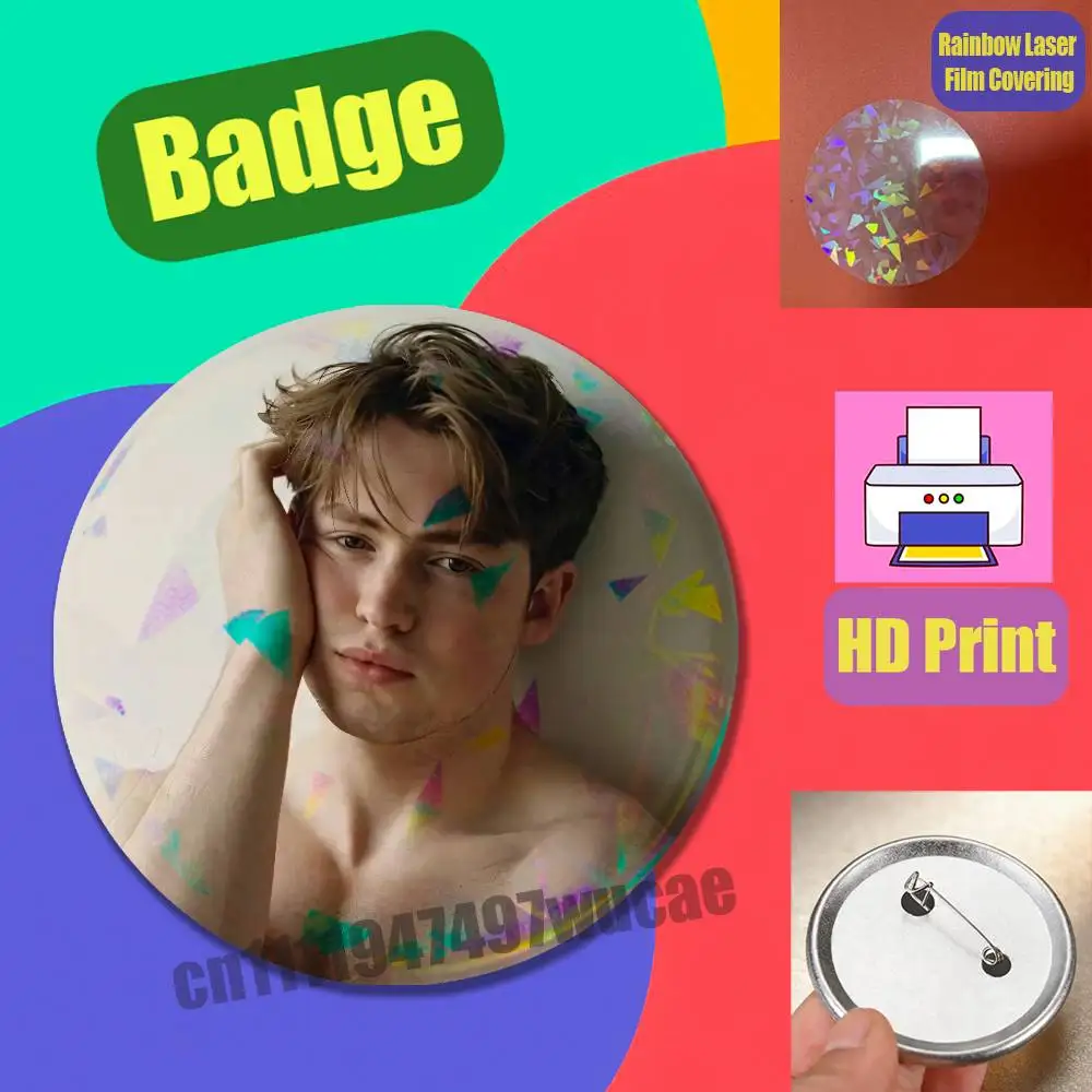 Custom Pin Insignia Emblem Round 25mm 44mm 32mm 58mm 75mm Laser Film For Actor Kit Connor Badge Cover