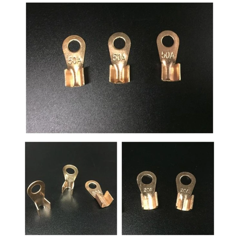 مجموعة العروات الأسلاك النحاسية موصلات RingsTerminals كابلات البطارية مع الموصلية الفائقة 20A 10/30A 40A 50A لتقوم بها بنفسك