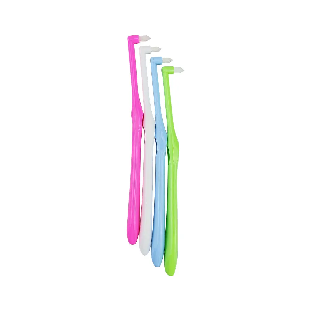 3pcs Orthodontic Toothbrush Tufted Brush End-Tuft Interspace Brush Soft Trim Toothbrush  Interdental Oral Care