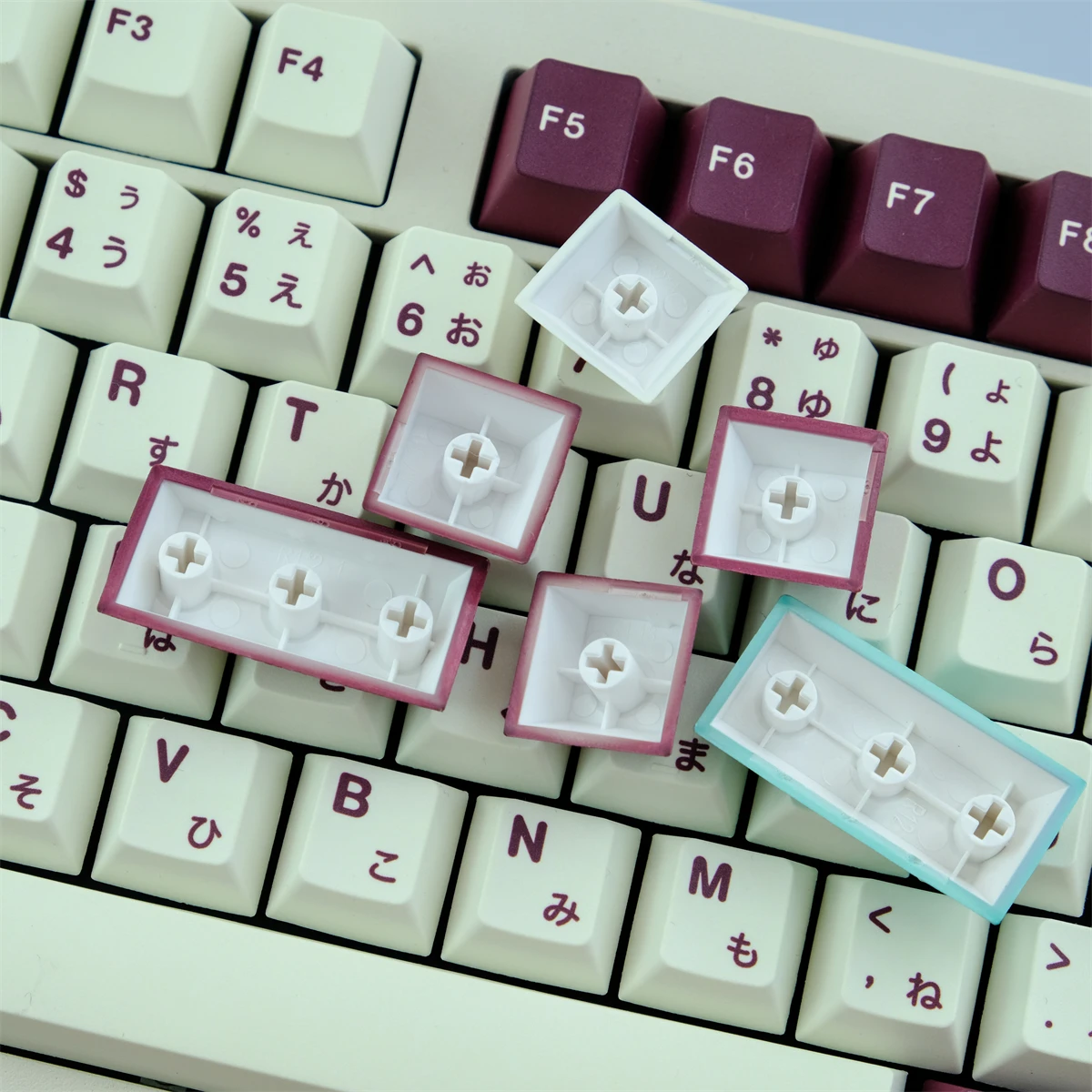 Imagem -03 - Gmk Yuru 129 Teclas Cereja Perfil Sublimação de Tinta Pbt Keycap Japonês para Teclado Mecânico mx Switch